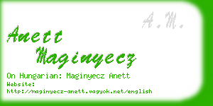 anett maginyecz business card
